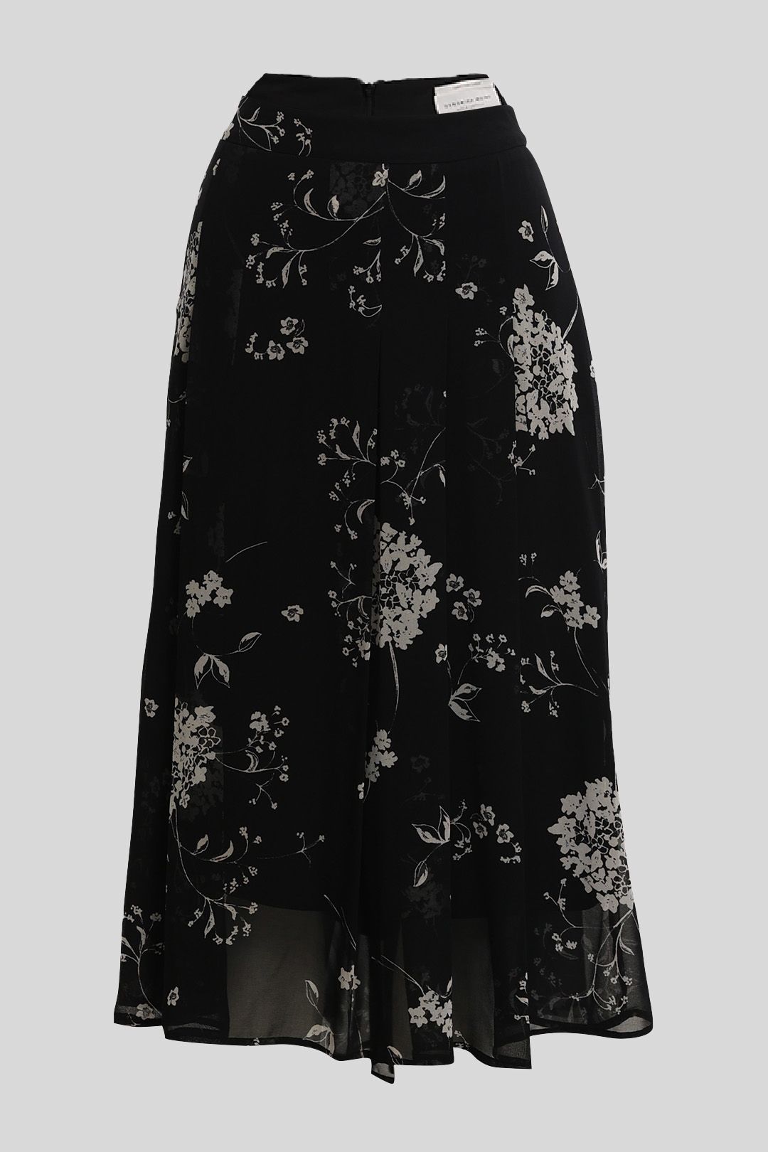 Buy Black and White Floral Skirt Veronika Maine GlamCorner