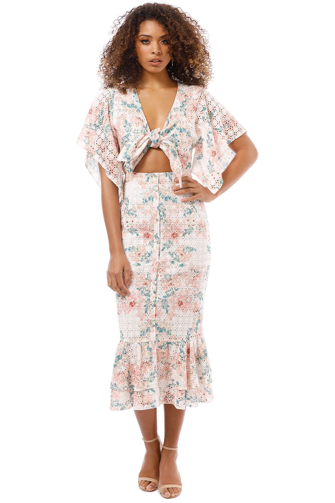 tie front midi dress