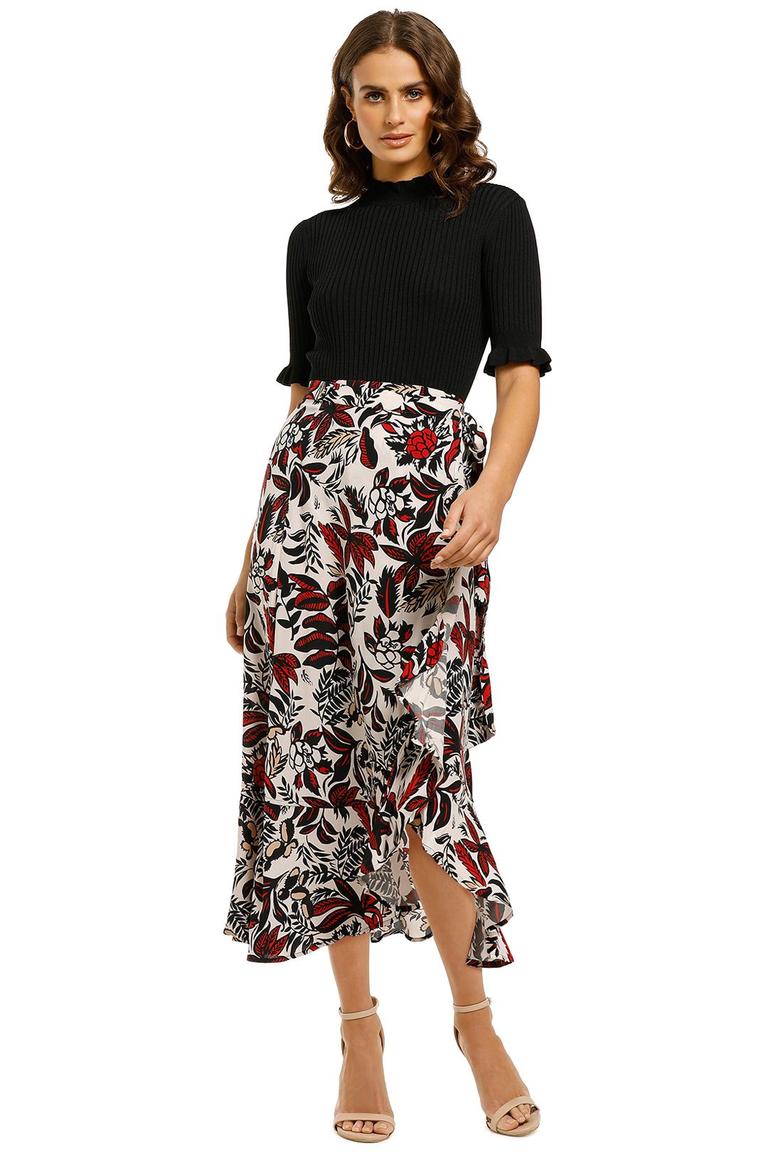 Whistles-Assorted-Leaves-Wrap-Skirt-Multi-Front