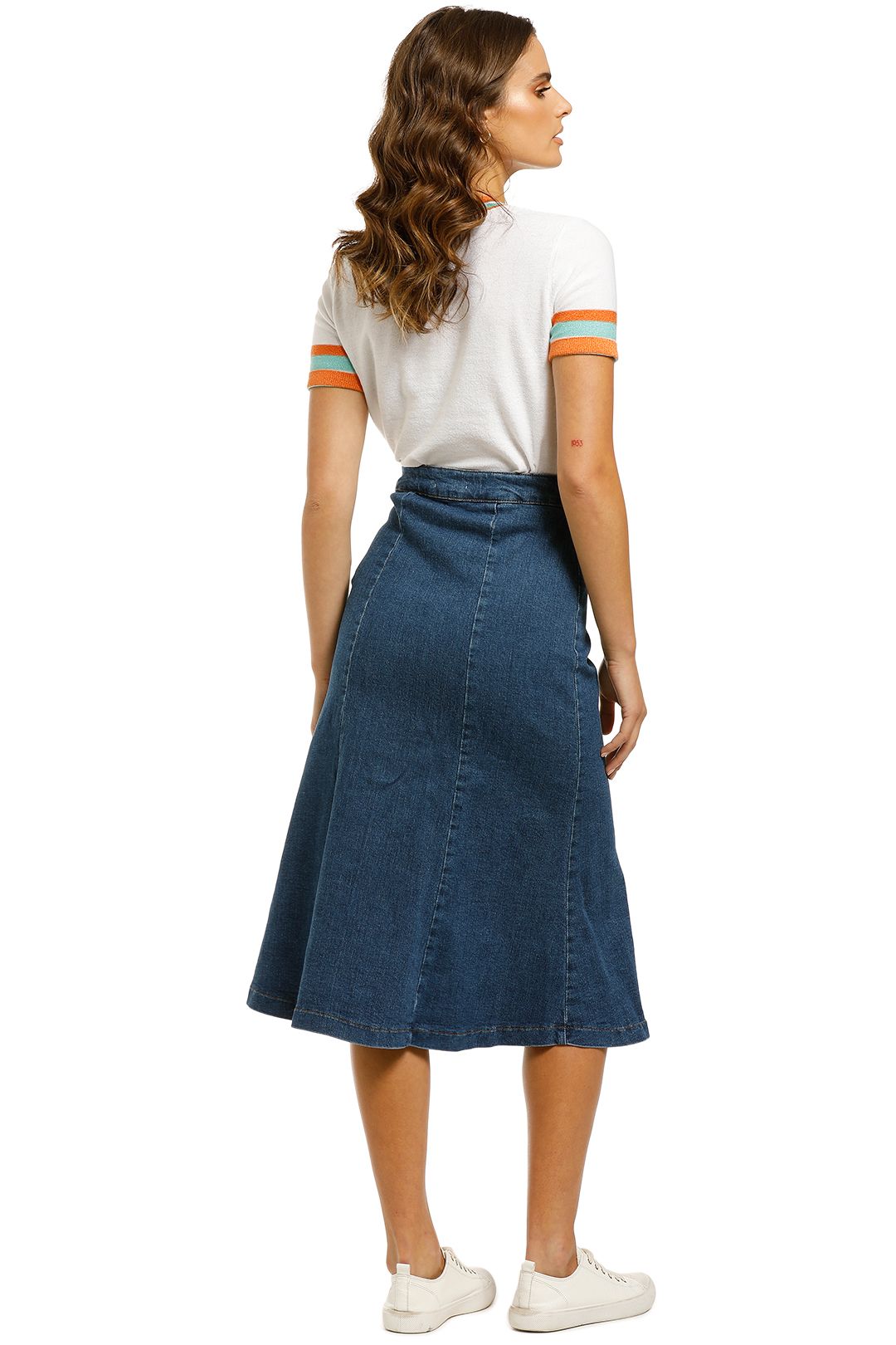 Denim Button Through Skirt by Whistles for Rent GlamCorner