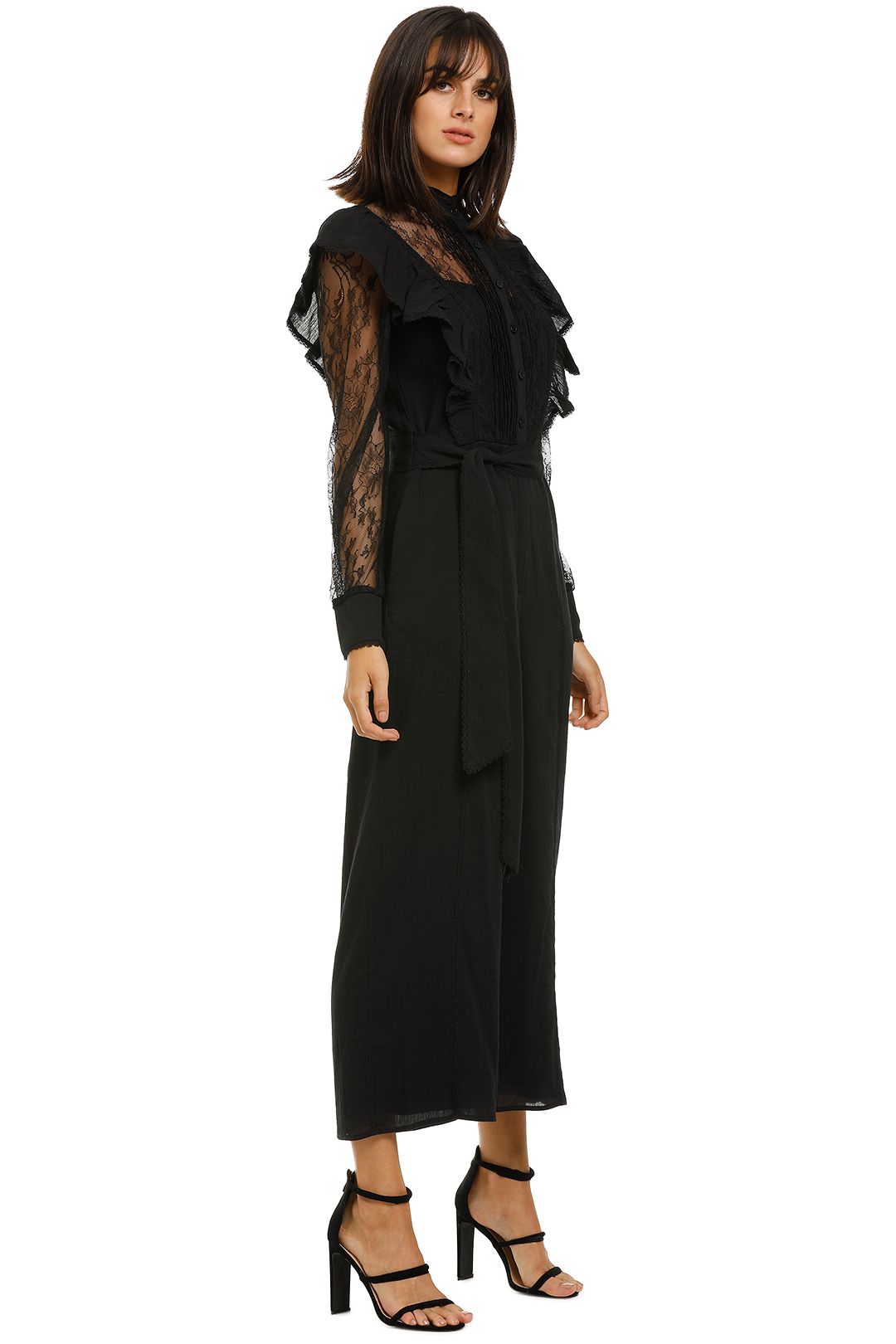 Mixed Lace Frill Jumpsuit by Whistles for Hire GlamCorner