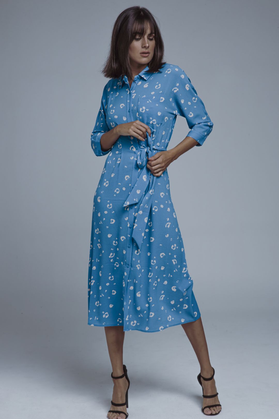 Watercolour Animal Dress in Blue Multi by Whistles for Hire GlamCorner