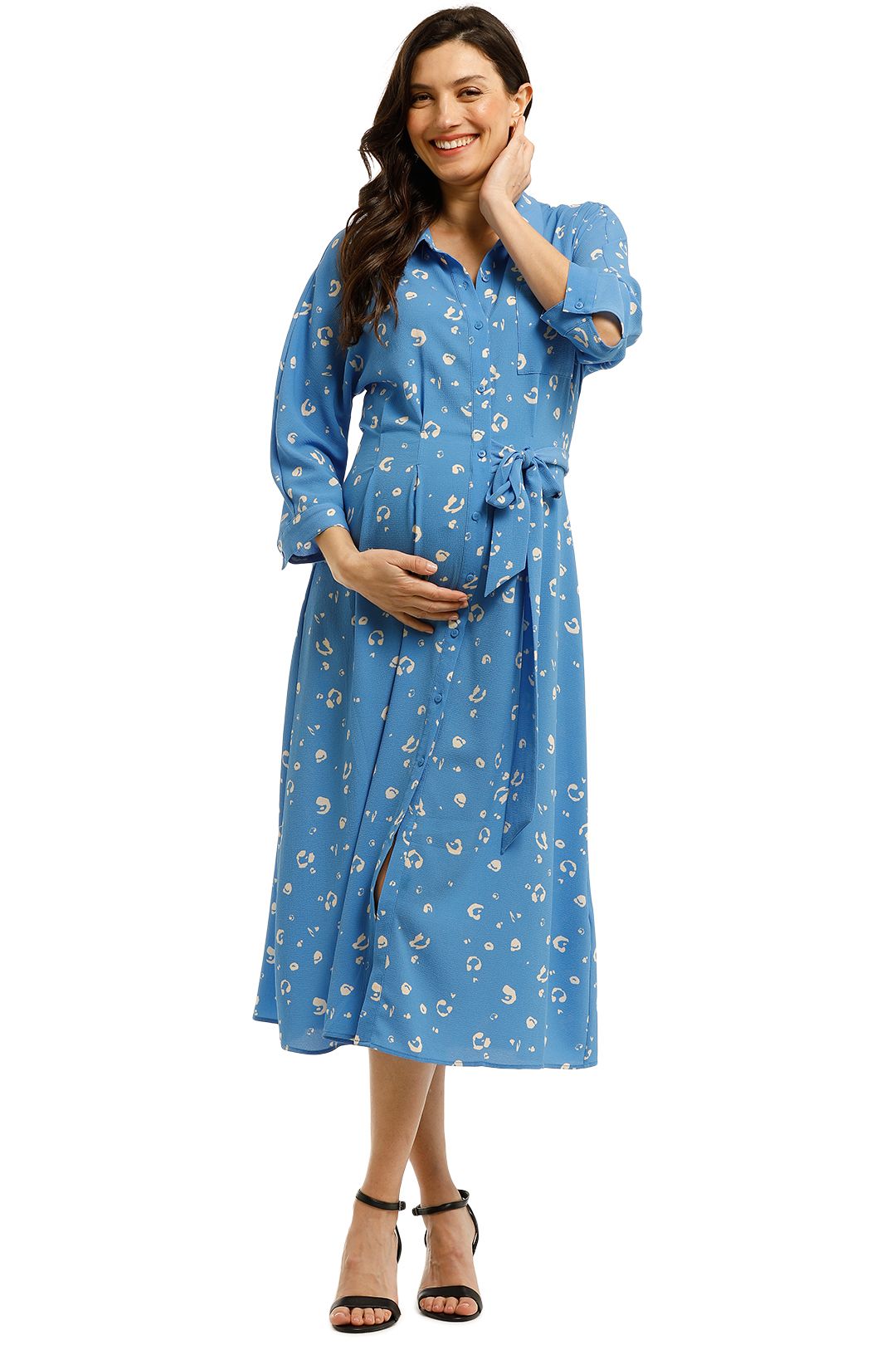 Watercolour Animal Dress in Blue Multi by Whistles for Hire GlamCorner