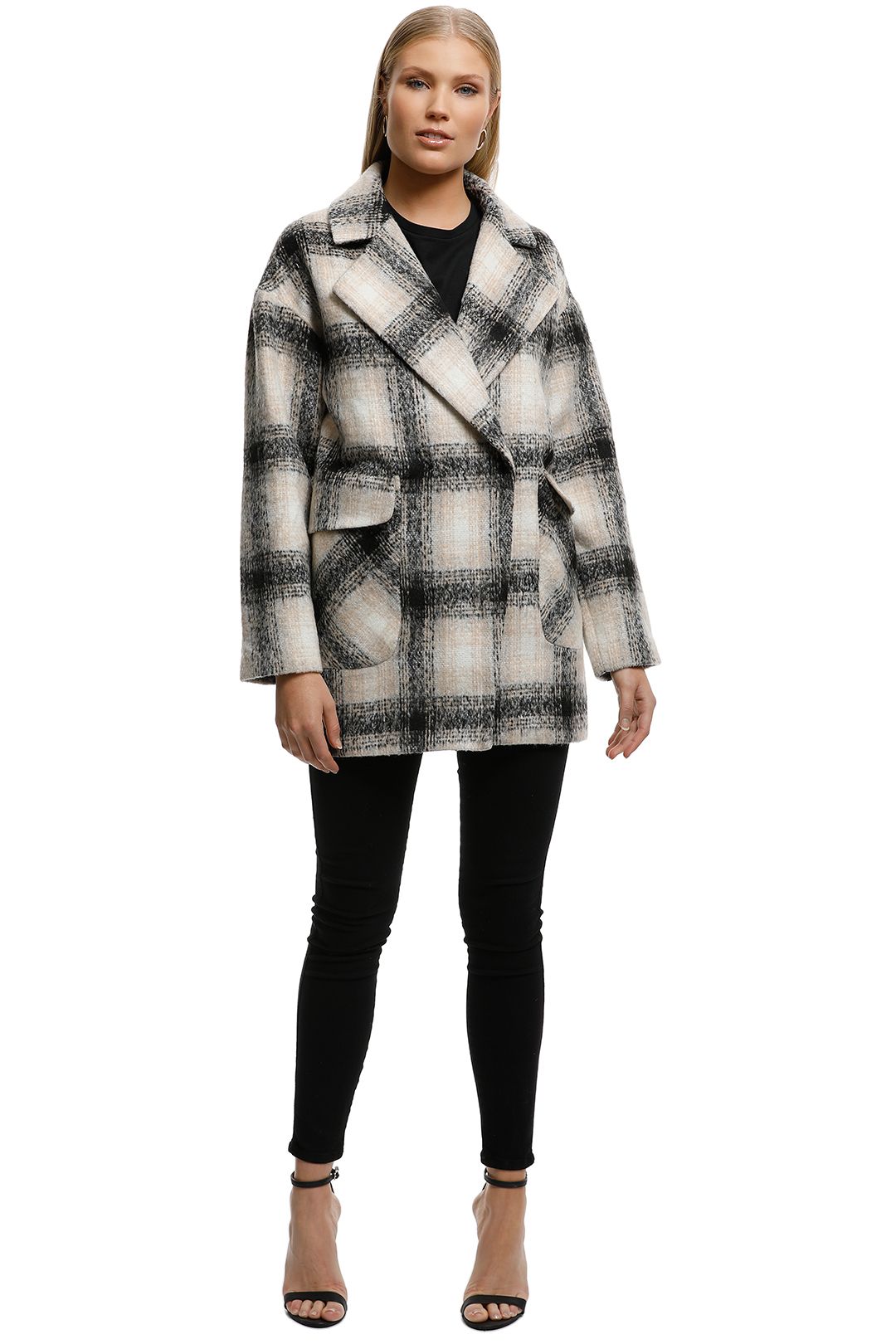 Wish - Wire Coat - Check - Front