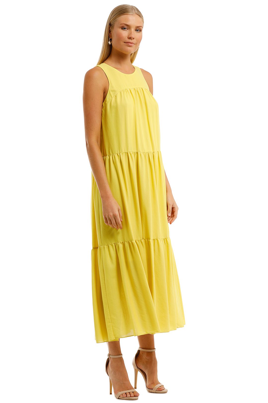 witchery yoke tiered dress