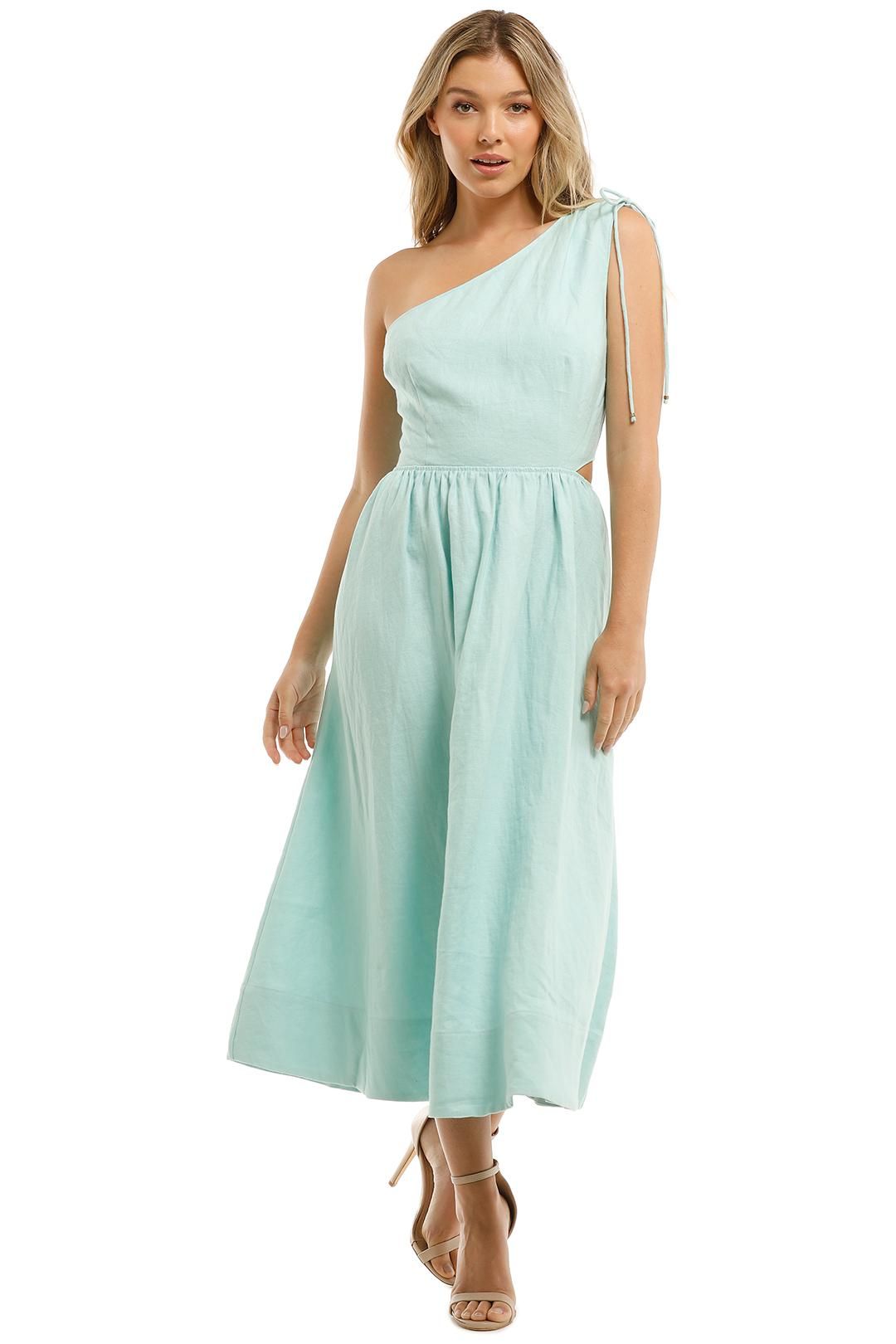 Image of Witchery - Asymmetric Cutout Dress - Cool Mint