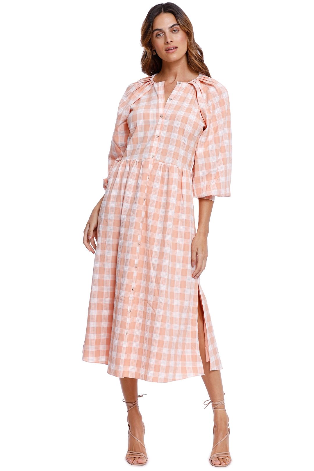Witchery Check Shoulder Shirt Dress Long Sleeve