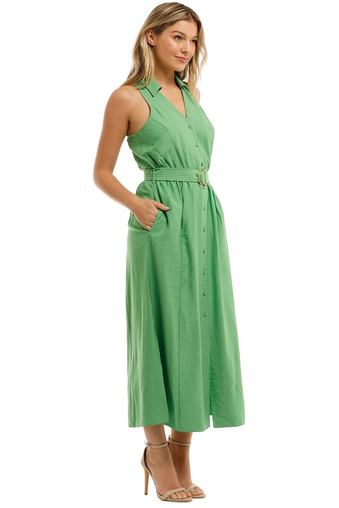 Halter Shirt Dress in Spring Green by Witchery for Hire | GlamCorner