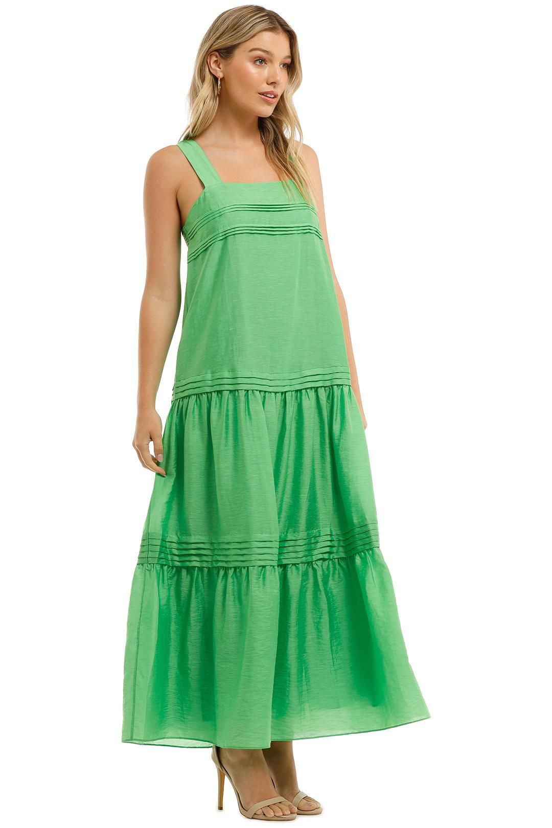 Pintuck Maxi Dress in Jewel Green by Witchery for Hire | GlamCorner