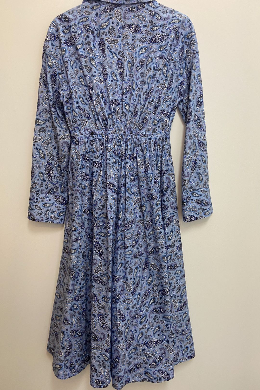Scanlan Theodore Wo Paisley Print Cotton Midi Dress in Blue