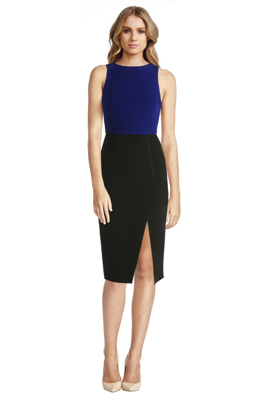 Yeojin Bae - Double Crepe Lisette Dress - Blue - Front