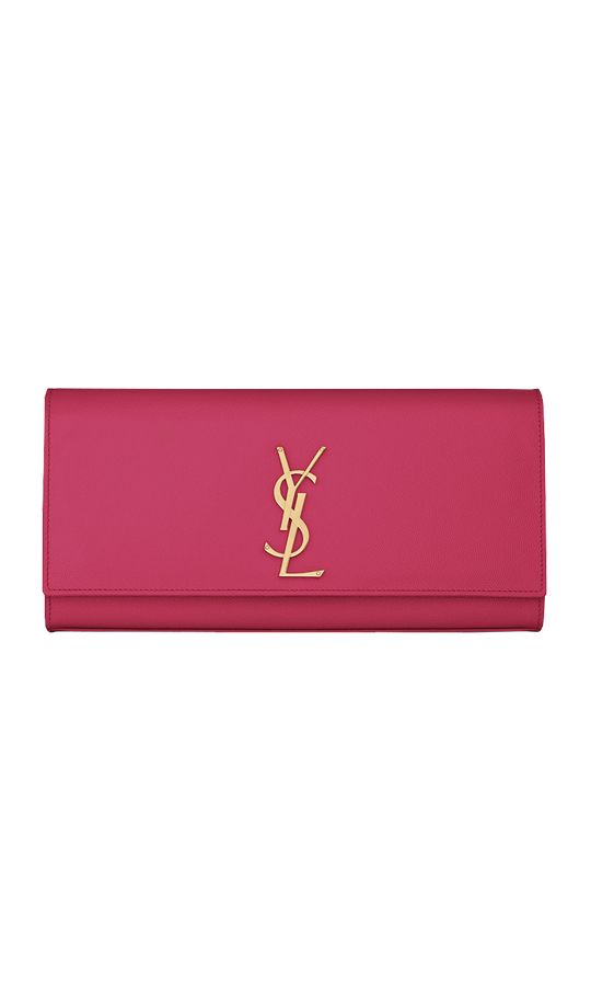 monogram fuchsia clutch by yves saint laurent for hire