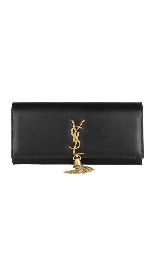 Monogram Clutch in Black by Yves Saint Laurent for Rent