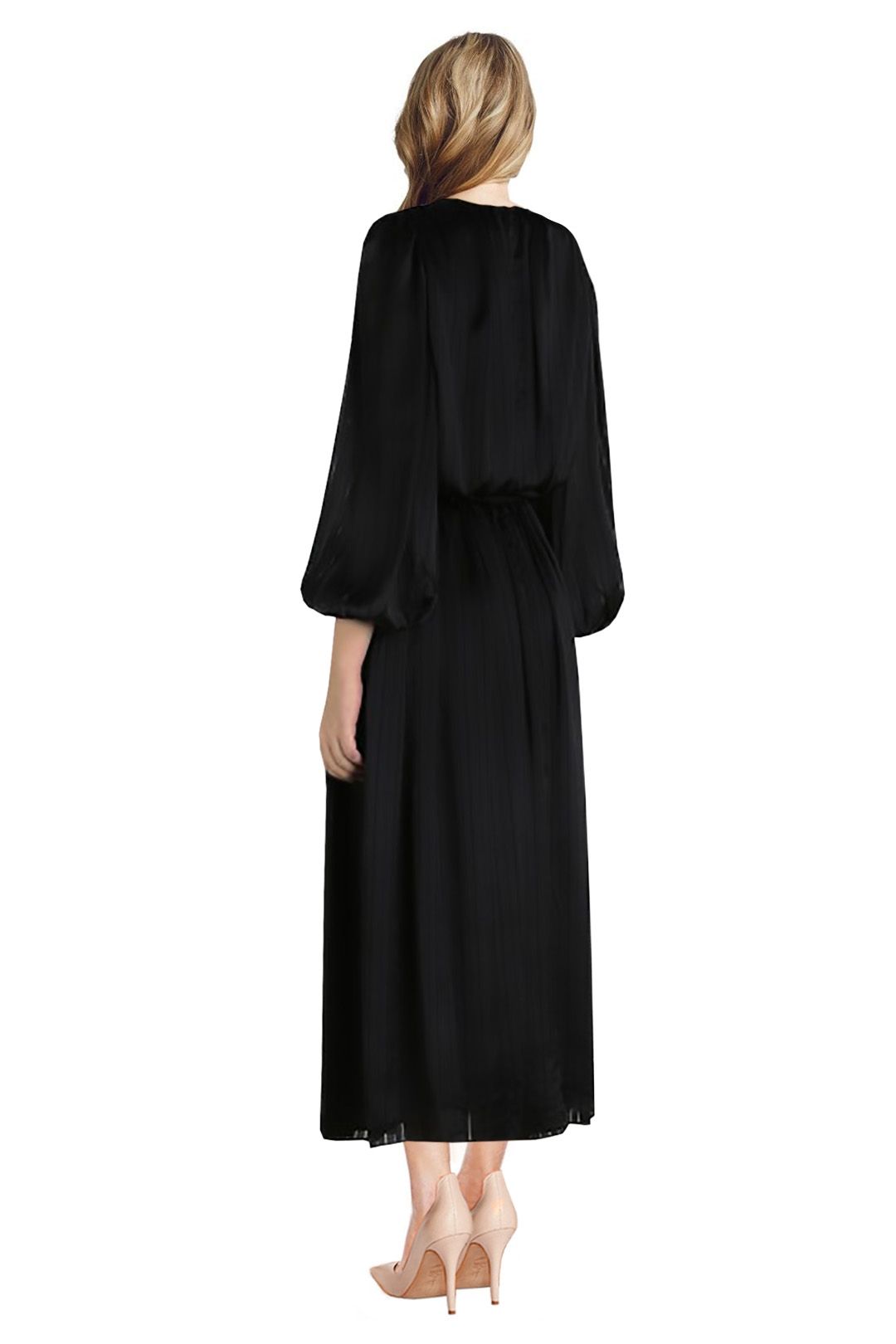 Zimmermann - Arcadia Stripe Slouch Dress - Black - Back