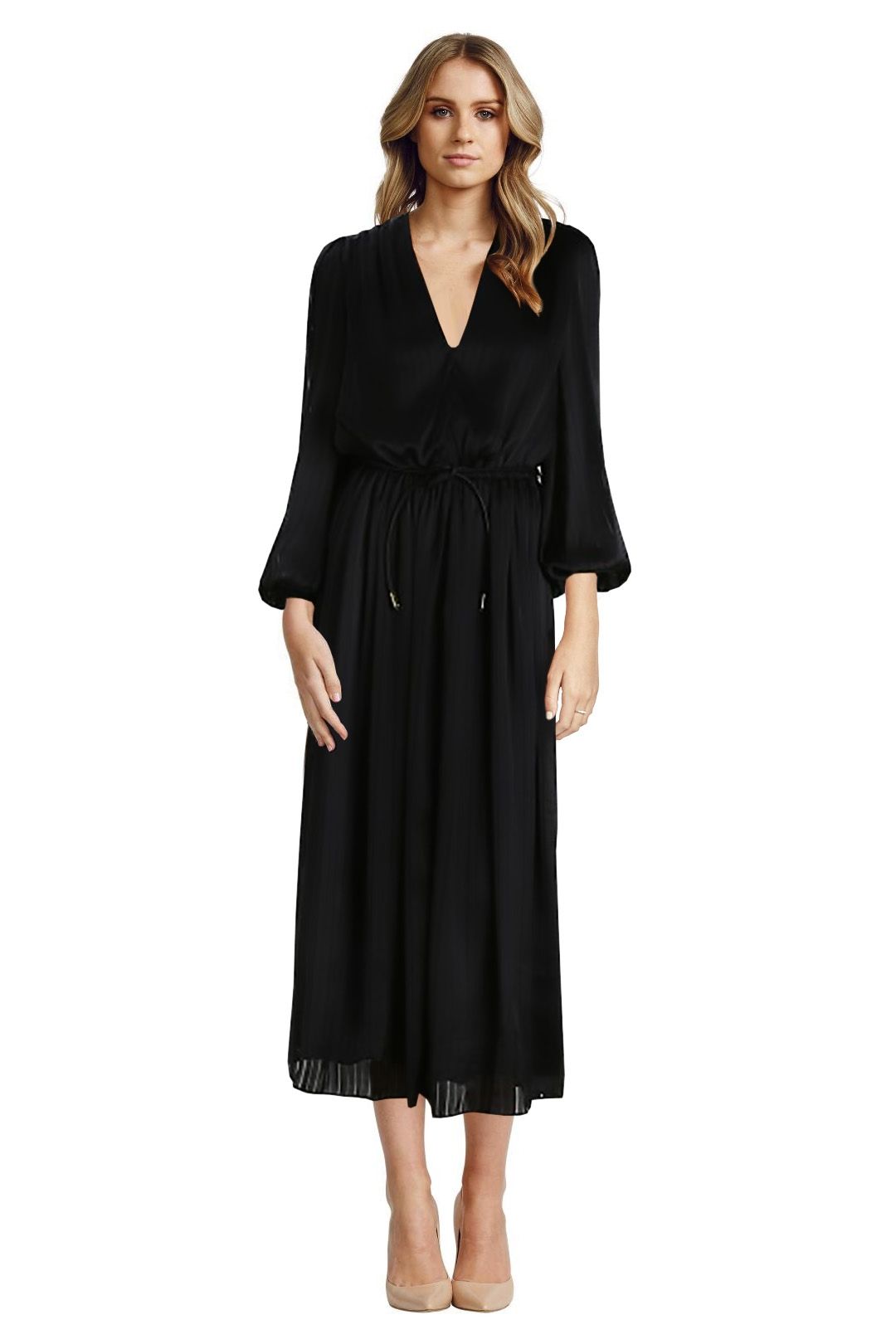 Zimmermann - Arcadia Stripe Slouch Dress - Black - Front