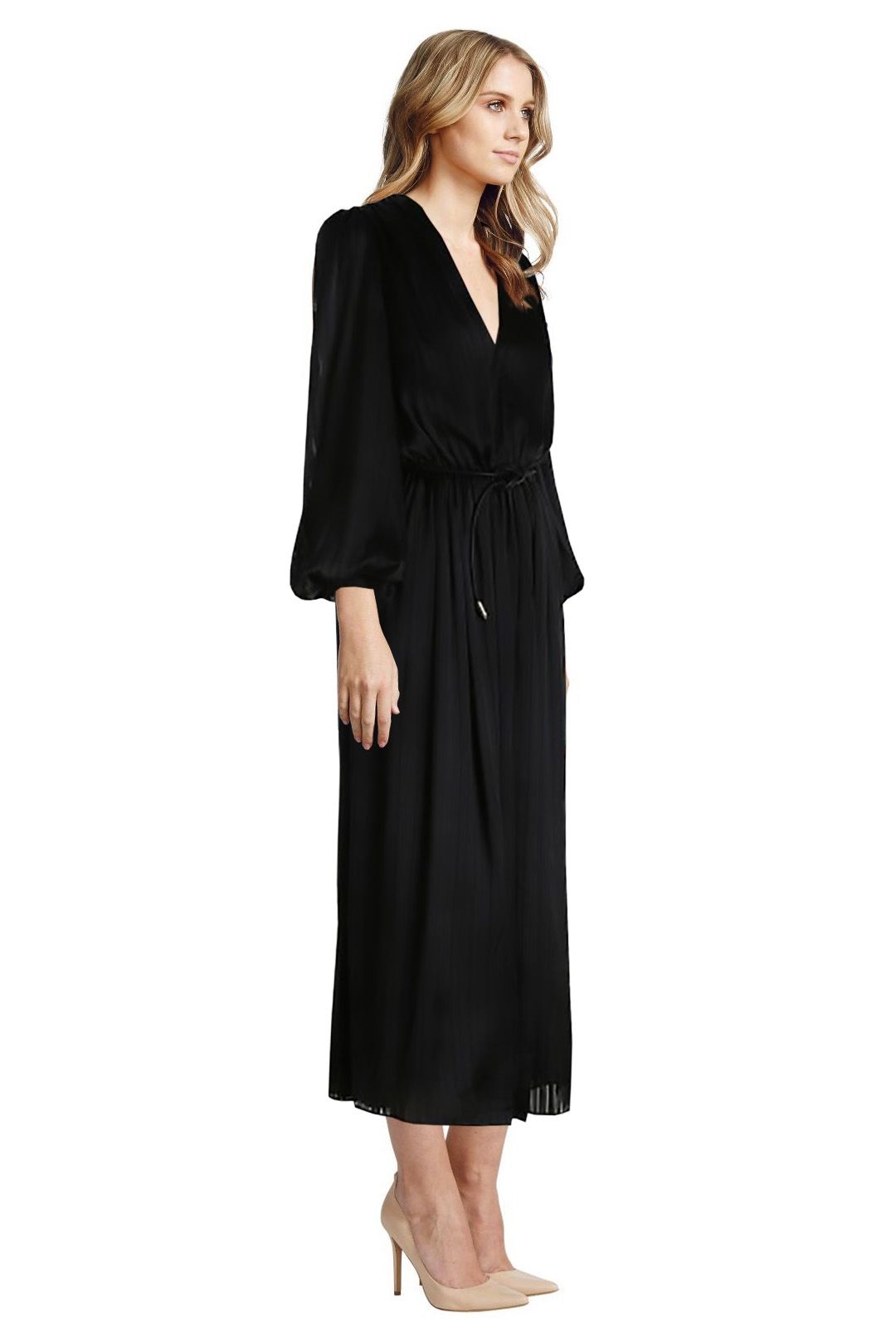 Zimmermann - Arcadia Stripe Slouch Dress - Black - Side