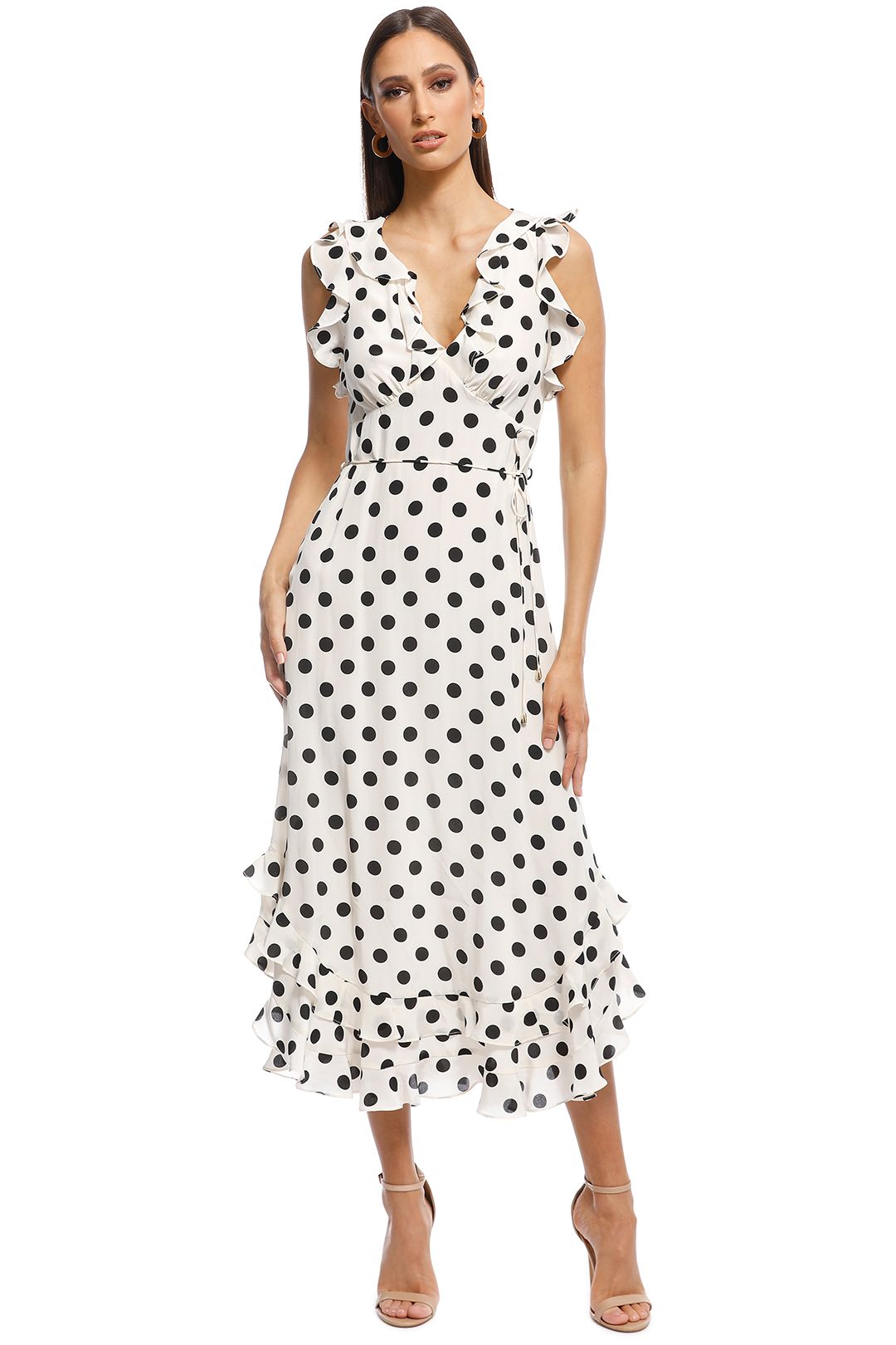 zimmermann black ruffle dress