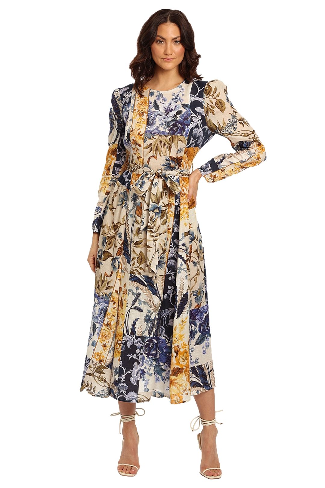 Image of Zimmermann - Aliane Patchwork Midi Dress