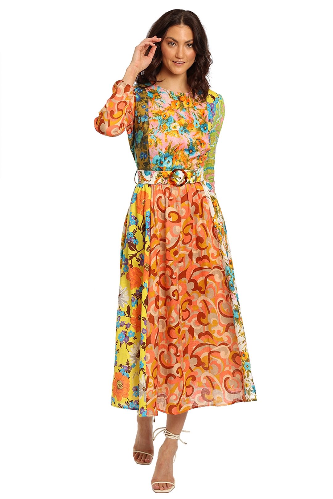 Image of Zimmermann - Estelle Spliced Floral Dress