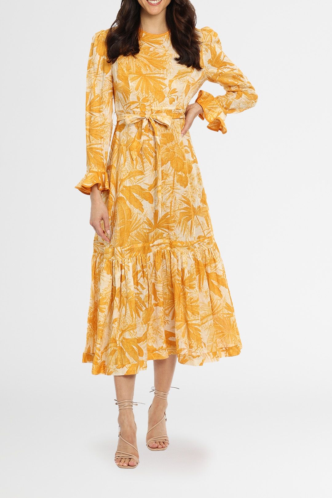 Zimmermann Mae Frill Midi Dress