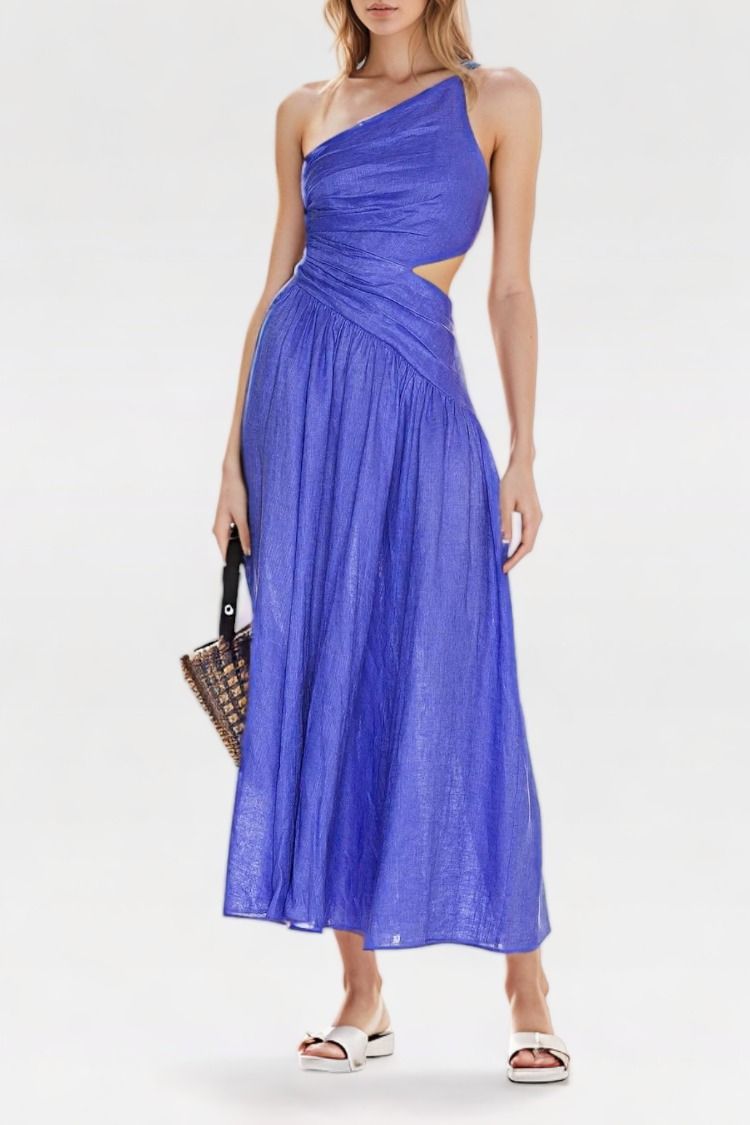 Zimmermann - Tropicana Asymmetric Dress - Blue